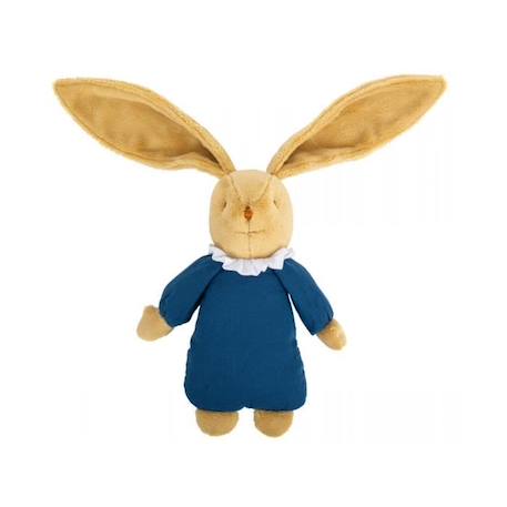 Doudou musical Trousselier Lapin Nid d'Ange Coton Bio Bleu 25Cm BLEU 2 - vertbaudet enfant 