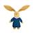 Doudou musical Trousselier Lapin Nid d'Ange Coton Bio Bleu 25Cm BLEU 2 - vertbaudet enfant 