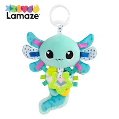 Jouet-Lamaze Alise l’Axolotl - Peluche d'éveil sensoriel pour bébé de 0 à 6 mois à clipser pour l'emmener partout