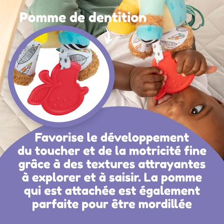 Lamaze Carson le Cheval de trait - Peluche d'éveil sensoriel pour bébé de 0 à 6 mois à clipser pour l'emmener partout BEIGE 6 - vertbaudet enfant 