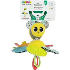 Jouet-Premier âge-Doudous et jouets en tissu-Lamaze Buzzy l’Abeille - Peluche d'éveil sensoriel pour bébé de 0 à 6 mois à clipser pour l'emmener partout