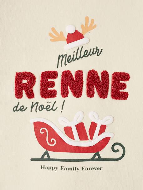 Sweat enfant 'meilleur renne de Noël' capsule famille vanille 5 - vertbaudet enfant 