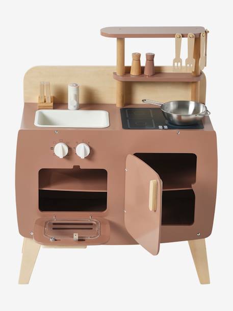 Cuisinette design en bois FSC® caramel+rose+vert 8 - vertbaudet enfant 