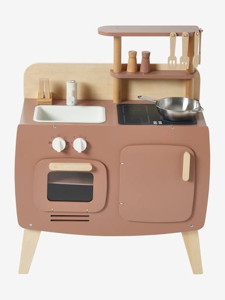 Cuisinette design en bois FSC® caramel+rose+vert 7 - vertbaudet enfant 