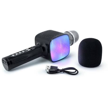 Microphone Karaoké Bluetooth BIGBEN Party - Effets sons et lumières - Noir NOIR 4 - vertbaudet enfant 