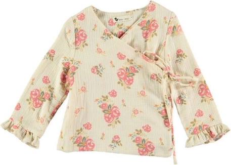 Fille-Pull, gilet, sweat-Gilet-Gilet Kimono Lila enfant doublé