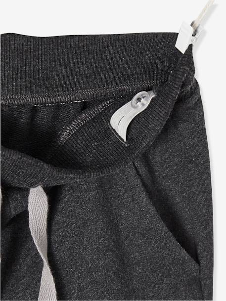 Pantalon jogger garçon en molleton BASICS marine chiné+noir chiné+vert sauge 6 - vertbaudet enfant 