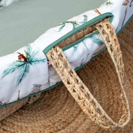 Couffin bébé avec Matelas Habillage et Drap Housse Safari VERT 4 - vertbaudet enfant 