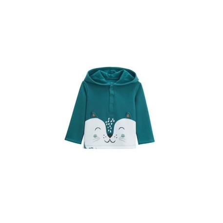 Ensemble bébé sweat-shirt à capuche et pantalon en molleton Roméo VERT 2 - vertbaudet enfant 