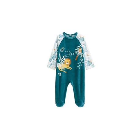 Pyjama bébé en velours bleu Roméo BLEU 1 - vertbaudet enfant 