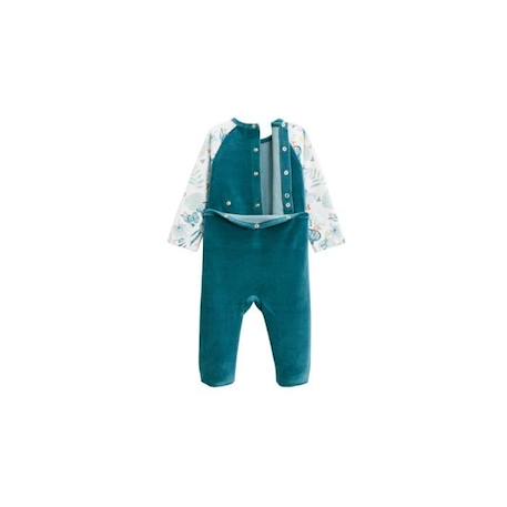 Pyjama bébé en velours bleu Roméo BLEU 4 - vertbaudet enfant 