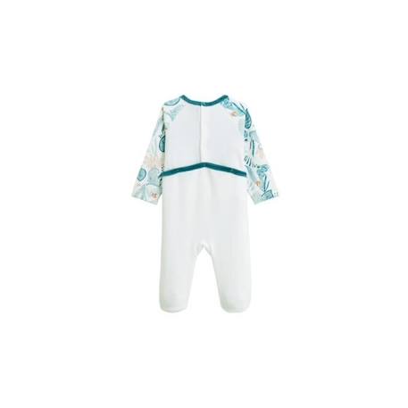 Pyjama bébé en velours écru Roméo BLANC 2 - vertbaudet enfant 