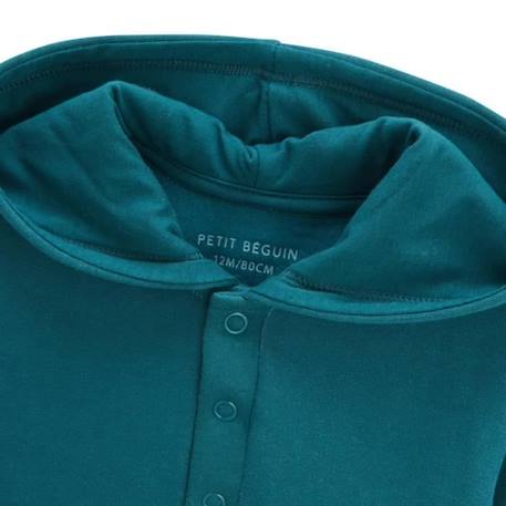 Ensemble bébé sweat-shirt à capuche et pantalon en molleton Roméo VERT 4 - vertbaudet enfant 