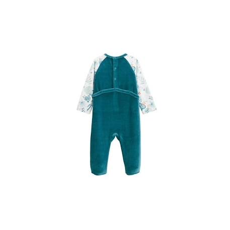 Pyjama bébé en velours bleu Roméo BLEU 2 - vertbaudet enfant 