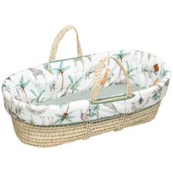 Puériculture-Lit de voyage et accessoires sommeil-Lit parapluie, couffin, berceau-Couffin bébé avec Matelas Habillage et Drap Housse Safari