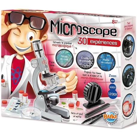 Buki France - Microscope 30 expériences GRIS 1 - vertbaudet enfant 