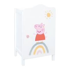 Jouet-Armoire pour Vêtements de Poupée Peppa Pig - ROBA - Blanc / Rose - H 52 x L 31 x P 25 cm