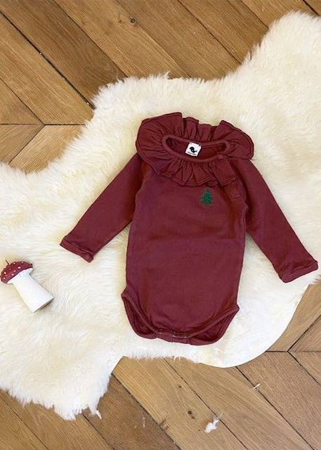 Body bébé brodé sapin ROUGE 3 - vertbaudet enfant 