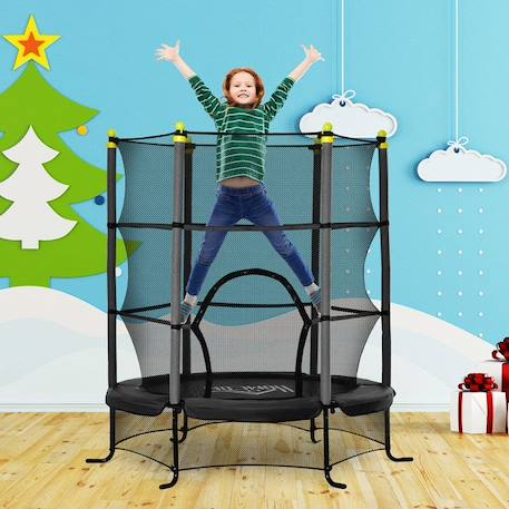 HOMCOM - Trampoline Enfant - Acier - 163x163x163cm - Noir NOIR 2 - vertbaudet enfant 