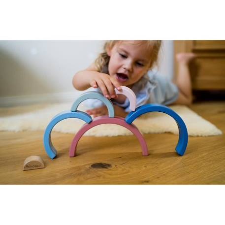 Jeu d'éveil - Arc en ciel - KINDSGUT - Bois - 18,5 x 9 x 3 cm - Bébé - Mixte - Objets décoratifs BLEU 4 - vertbaudet enfant 