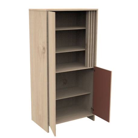 Armoire 2 portes 1 niche petite porte - terracotta - Tokyo MARRON 4 - vertbaudet enfant 