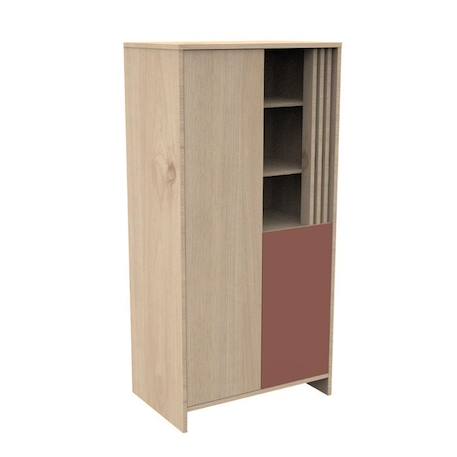 Armoire 2 portes 1 niche petite porte - terracotta - Tokyo MARRON 2 - vertbaudet enfant 