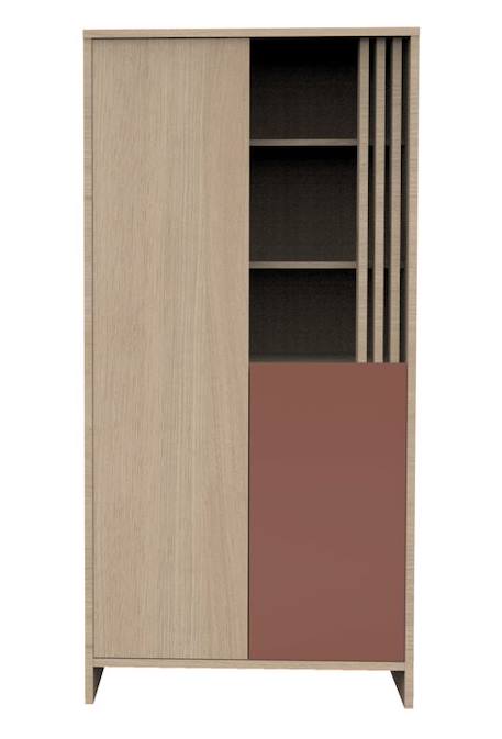 Armoire 2 portes 1 niche petite porte - terracotta - Tokyo MARRON 1 - vertbaudet enfant 