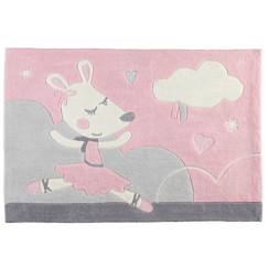 Tapis de chambre tufté 130x90cm en acrylique Rose  - vertbaudet enfant