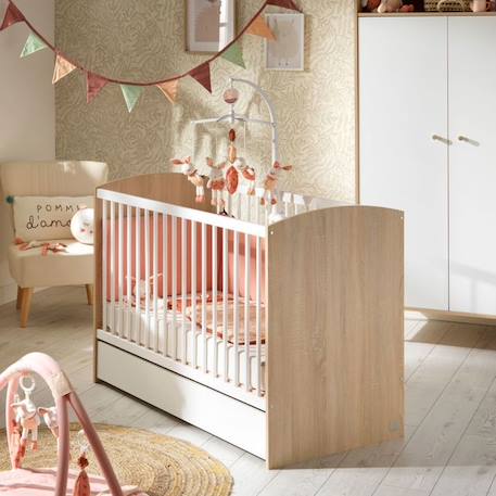 Lit bébé 120x60 Access Bois Blanc MARRON 3 - vertbaudet enfant 