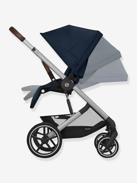 Poussette Tout-Terrain Balios S Lux 2024 - Châssis Noir et Siège Moon Black - CYBEX bleu+bleu nuit 12 - vertbaudet enfant 