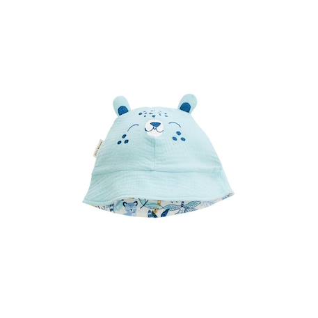 Bob bébé réversible en gaze de coton Gamboa BLEU 1 - vertbaudet enfant 