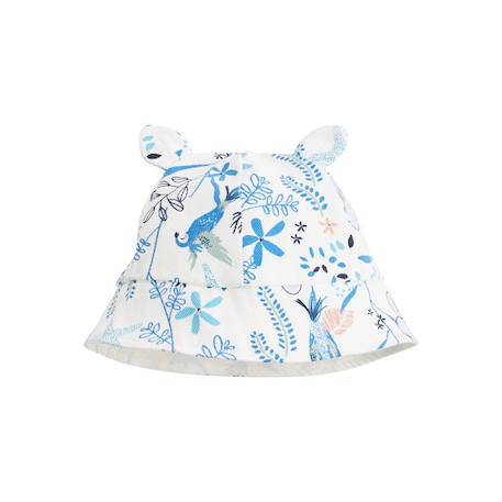 Combishort bébé + chapeau en gaze de coton Océan d'amour BLANC 4 - vertbaudet enfant 