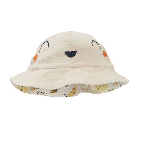 Bob réversible bébé en gaze de coton Zagora BEIGE 1 - vertbaudet enfant 