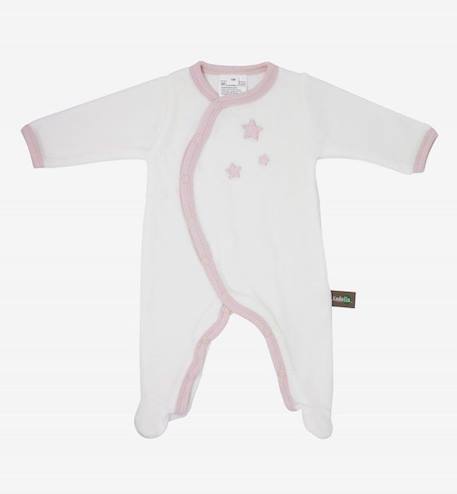 Bébé-Pyjama bébé Coton Bio blanc motifs étoiles