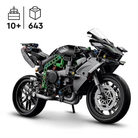 LEGO Technic 42170 La Moto Kawasaki Ninja H2R, Idée Cadeau pour Enfants, Jouet Créatif NOIR 2 - vertbaudet enfant 