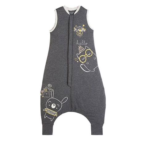 Turbulette d'hiver avec pieds Hello Planet GRIS 1 - vertbaudet enfant 