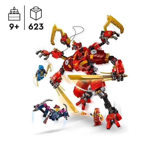 LEGO NINJAGO 71812 Le Robot Grimpeur Ninja de Kai, Set de Jeu d’Aventure pour Enfants ROUGE 2 - vertbaudet enfant 