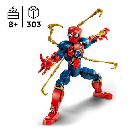 LEGO® Marvel 76298 Figurine d’Iron Spider-Man à Construire Jeu de Rôle Pour Enfants ROUGE 2 - vertbaudet enfant 