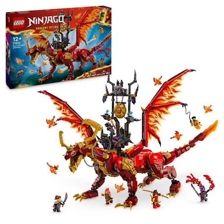 LEGO® NINJAGO® 71822 Le dragon source du mouvement - Jouet de ninja avec 6 minifigurines NOIR 1 - vertbaudet enfant 