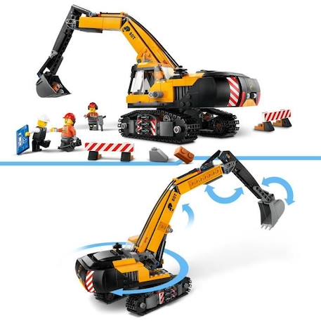 LEGO® City 60420 La pelleteuse de chantier jaune, jouet pour enfant à partir de 8 ans JAUNE 3 - vertbaudet enfant 