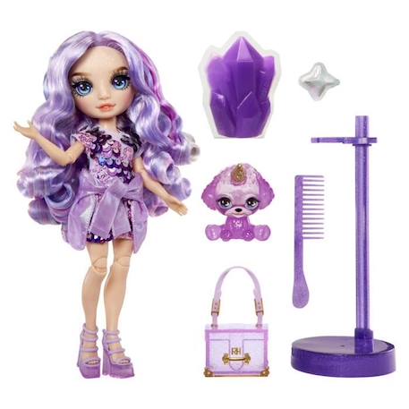 Rainbow High Poupée Mannequin avec Kit de Slime et Animal de Compagnie - Violet (Violet) - Poupée Pailletée 28 cm avec Kit de Slime VIOLET 2 - vertbaudet enfant 