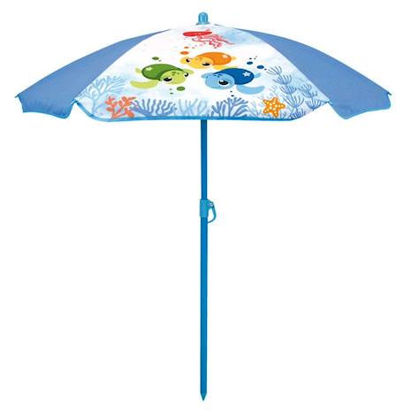 MA PETITE CARAPACE - Table pique-nique en bois h.53 x l.95 x ø 100 cm avec parasol tortue h.125 x ø 100 cm pour enfant BLEU 2 - vertbaudet enfant 