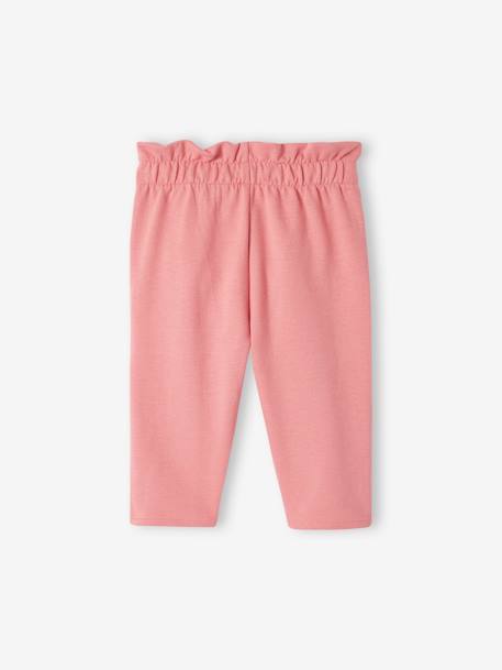 Pantalon en molleton bébé taille élastiquée BASICS bois de rose+encre+vert bouteille 2 - vertbaudet enfant 