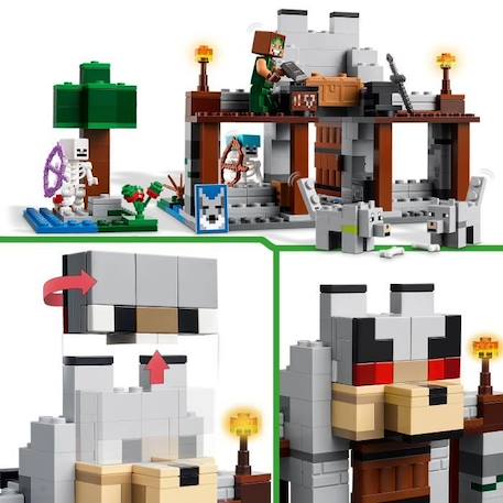 LEGO® Minecraft® 21261 La forteresse du loup - Jeu d’exploration sur le thème du squelette GRIS 3 - vertbaudet enfant 