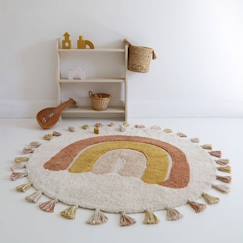 Tapis enfant arc en ciel avec pompons RAINBOW  - NATTIOT -  TOFFEE  - vertbaudet enfant