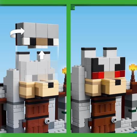 LEGO® Minecraft® 21261 La forteresse du loup - Jeu d’exploration sur le thème du squelette GRIS 4 - vertbaudet enfant 