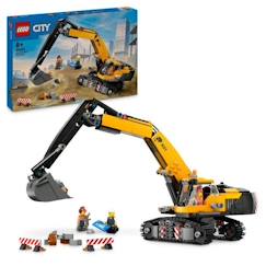 Jouet-LEGO® City 60420 La pelleteuse de chantier jaune, jouet pour enfant à partir de 8 ans