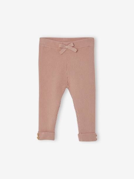 Legging en tricot bébé beige+rose poudré+vert de gris 4 - vertbaudet enfant 