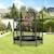 HOMCOM - Trampoline de Jardin Enfants - Acier - 140x140x160cm - Noir NOIR 3 - vertbaudet enfant 