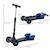 Trottinette pliable 3 roues pour enfant roues lumineuses pulvérisation arrière d'eau fonction musicale bleu dim. 61L x 26l x 63-81H BLEU 3 - vertbaudet enfant 